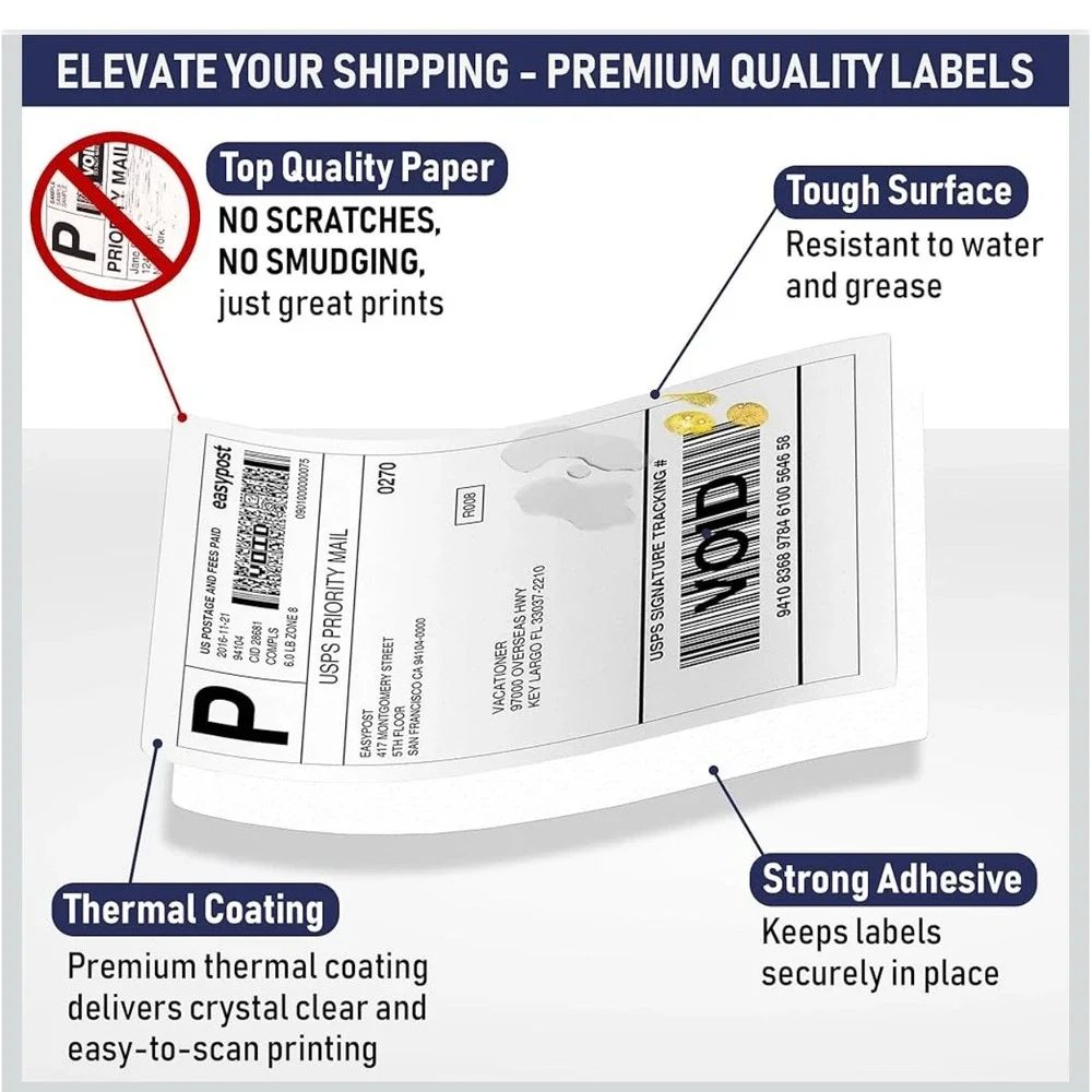 Lot of 2 Dasher 4x6 Thermal Shipping Labels 880 Ct Dymo 4XL Compatible 1744907